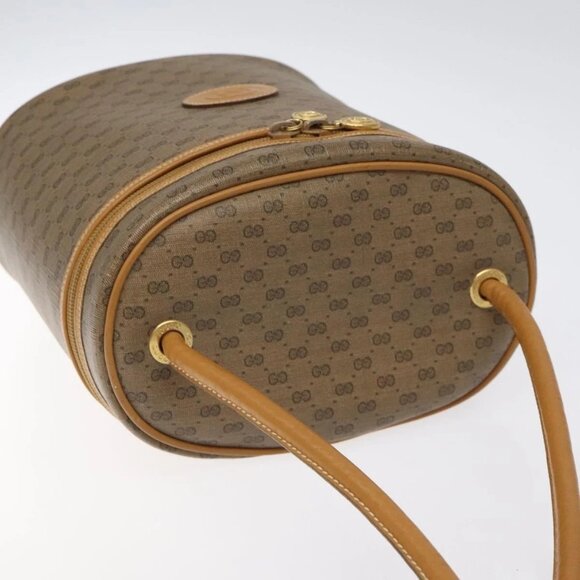 GUCCI Micro GG Supreme Shoulder Bag PVC Beige Gold - Picture 5 of 16